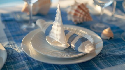 Marine style table. Generative AI