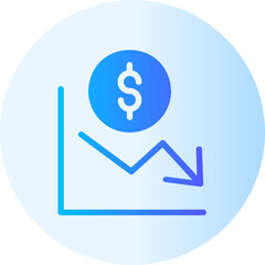 deficit gradient icon