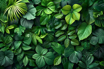 green leaves wallpaper, in the style of vibrant stage backdrops, environmental awareness