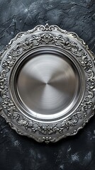 elegant plate silver background