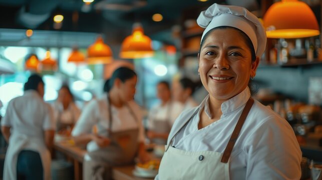Portrait of a chef in a hotel kitchen