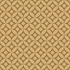 Japanese seamless pattern with geometric pattern vector. Asian background with oriental decoration in vintage style. Circle pattern.	