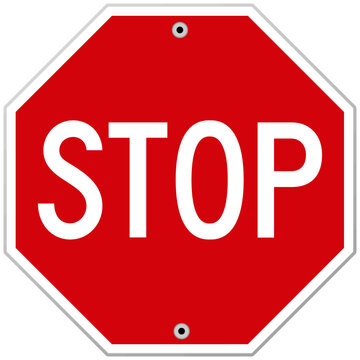 Red stop road sign vector illustration