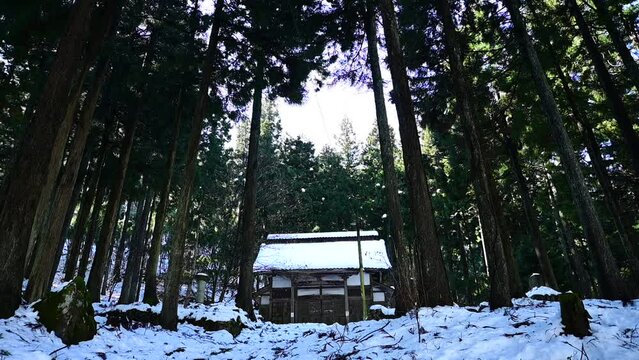 雪の今庄観音堂 （福井県南条郡南越前町, 2024年1月）