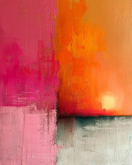 Envision a contemporary abstract painting