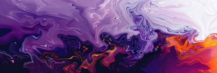 Abstract illustration of fluid and dynamic forms, expressing the fluidity and unpredictability of life - obrazy, fototapety, plakaty
