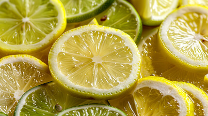 Lemon and Lime Slices - Close-up