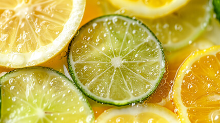 Lemon and Lime Slices - Close-up