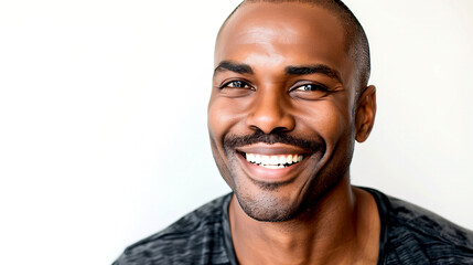 Obraz premium African American Man Smiling While Looking at Camera