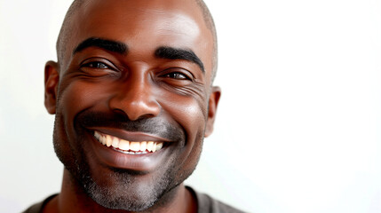 African American Man Smiling While Looking at Camera