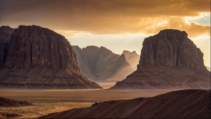 Fototapeta premium Majestic Stone Formations: Al-Ula's Desert Wonders