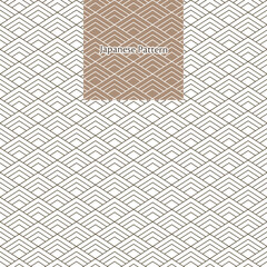Geometric pattern in minimal style. Brown line background in Japanese style.	
