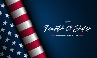 Fototapeta na wymiar Happy Fourth of July Independence day USA Background Design Vector illustration
