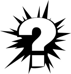 Cartoon style question mark symbol background for why or who query