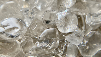 Macro photography of crystal pebbles