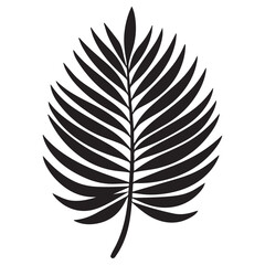 Fototapeta premium Tropical leaves silhouette