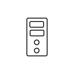 computer Line Icon vector design  temmplate and ilustration with editable stroke