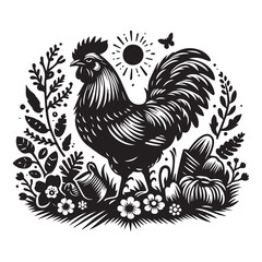 chicken silhouette