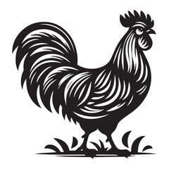 Fototapeta na wymiar chicken silhouette