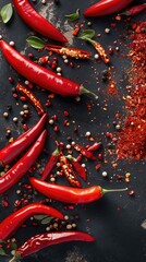 Chili hot spices background. Food background 