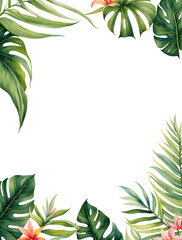 tropical-plants-frame-collective-watercolor-illustration-set-against-a-minimalist-background