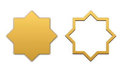 Golden 3d star's ,star frame 