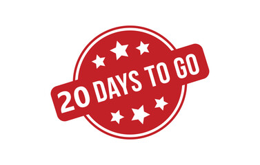 20 days to go red banner design vector illustration