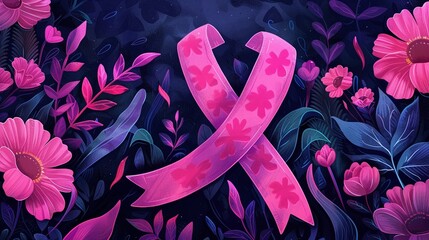 Express your support for breast cancer awareness through a fun and colorful illustration