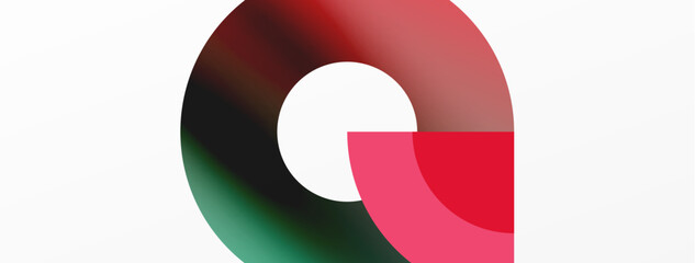 Round elements and circles geometric minimal composition background. Vector Illustration For Wallpaper, Banner, Background, Card, Book Illustration, landing page