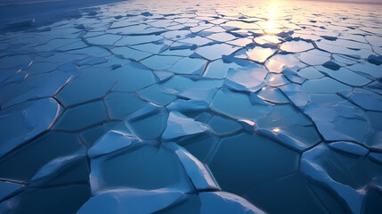 Ice on the water, ice texture background