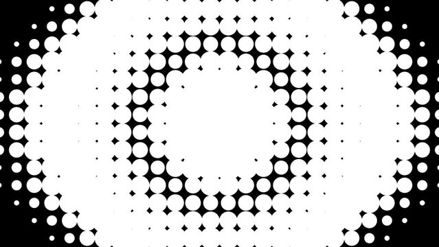 Halftone dots for luma track matte mask transition