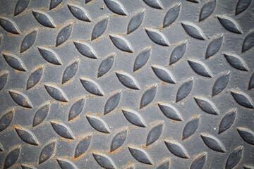 Patterned steel surface and rust. - 754642578