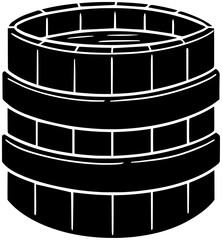 ranch illustration container silhouette farming logo boiler icon bucket outline ground farm water tank field industry agriculture countryside rural shape water tank for vector graphic background