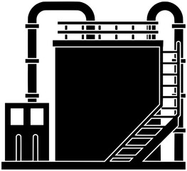 ranch illustration container silhouette farming logo boiler icon bucket outline ground farm water tank field industry agriculture countryside rural shape water tank for vector graphic background