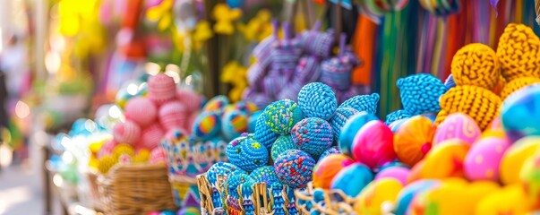 Easter Extravaganza: A Festive Outdoor Market Filled with Artisanal Crafts and Seasonal Joy