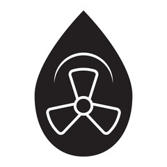 water icon on glyph style