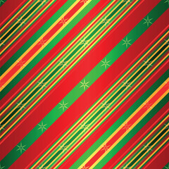 Vector hand drawn seamless christmas diagonal colorful striped pattern