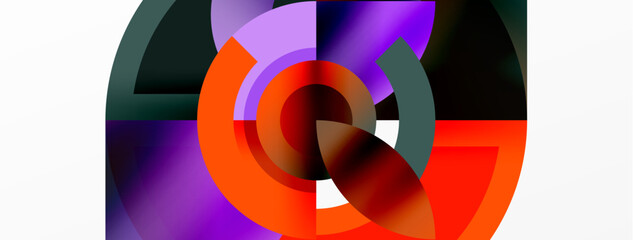 Obraz premium Circle geometric abstract vector background