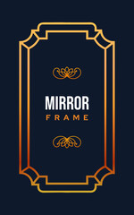 Vintage ornamental border frame deco vector template. Retro luxury label frame. Vertical orientation. Suitable posters, invitations, and advertisements.
