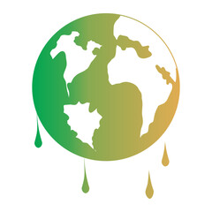 Water icon on flat gradient style