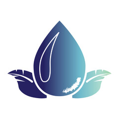 Water icon on flat gradient style