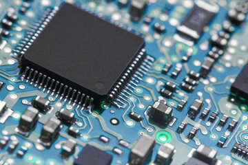 PCB with electronic components