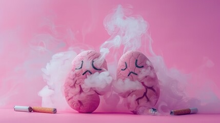 Greeting Card and Banner Design for Social Media and Educational Purpose of National No Smoke Day Background