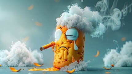 Greeting Card and Banner Design for Social Media and Educational Purpose of National No Smoke Day Background