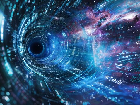 A wormhole disrupting a cyber crime scene