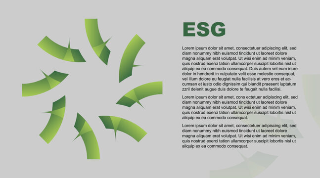 ESG Abstract background with element and ESG text with placeholder