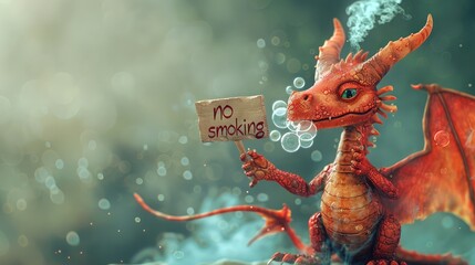 Greeting Card and Banner Design for Social Media and Educational Purpose of National No Smoke Day Background