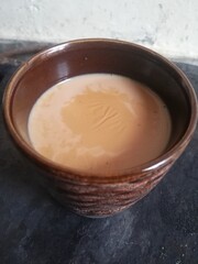 milk and chocolate , cup of  Tea