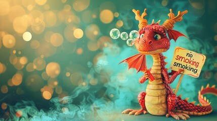 Greeting Card and Banner Design for Social Media and Educational Purpose of National No Smoke Day Background