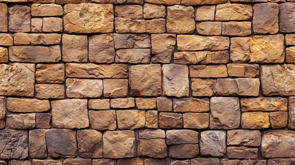 Obraz premium Stone wall texture in warm earthy tones